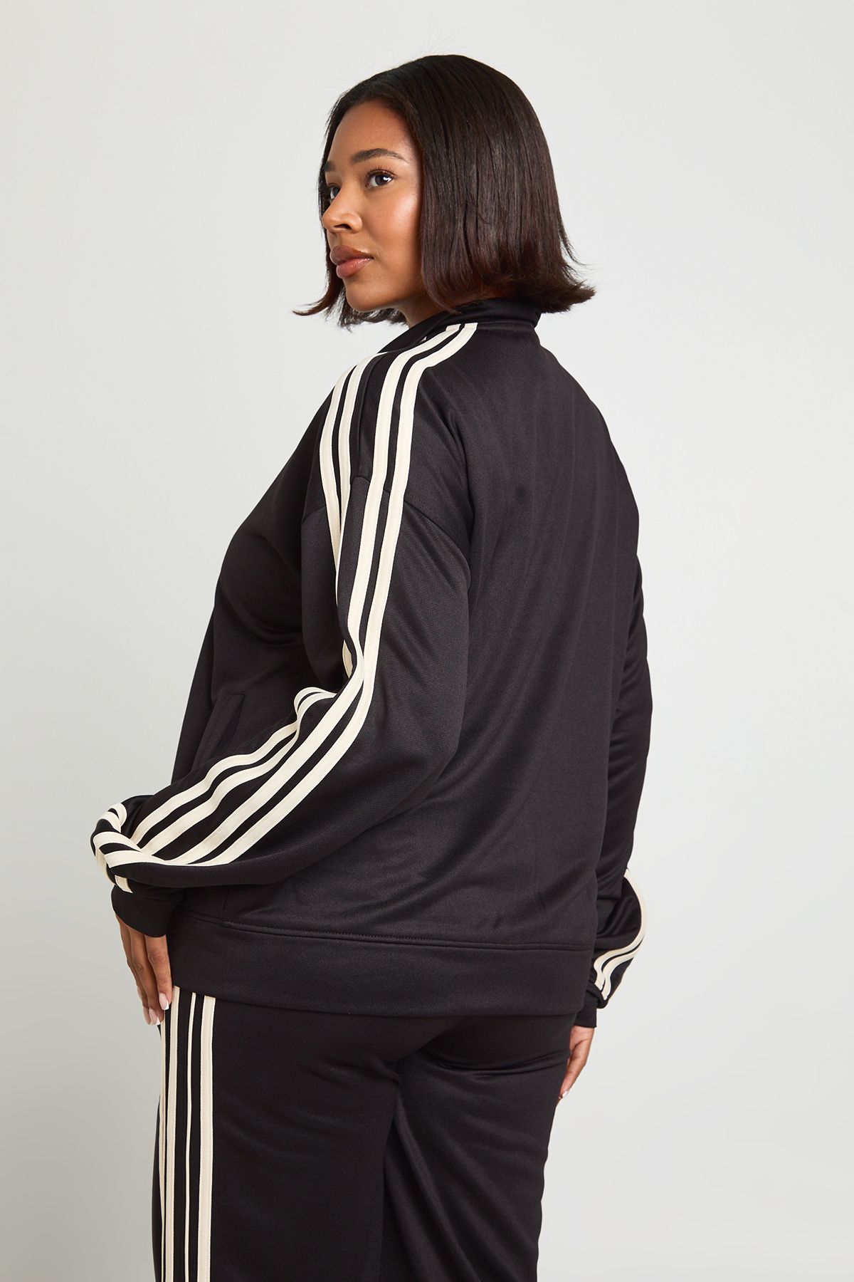 Plus Side Stripe Tricot Zip Up Jacket - Image 2