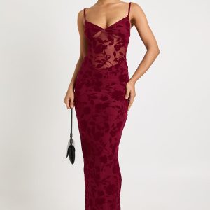Strappy Devore Maxi Dress