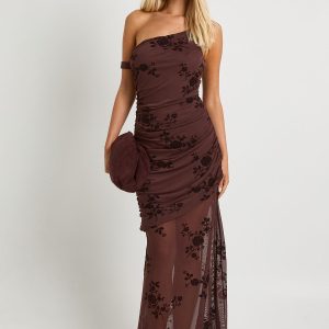 Strappy Devore Maxi Dress