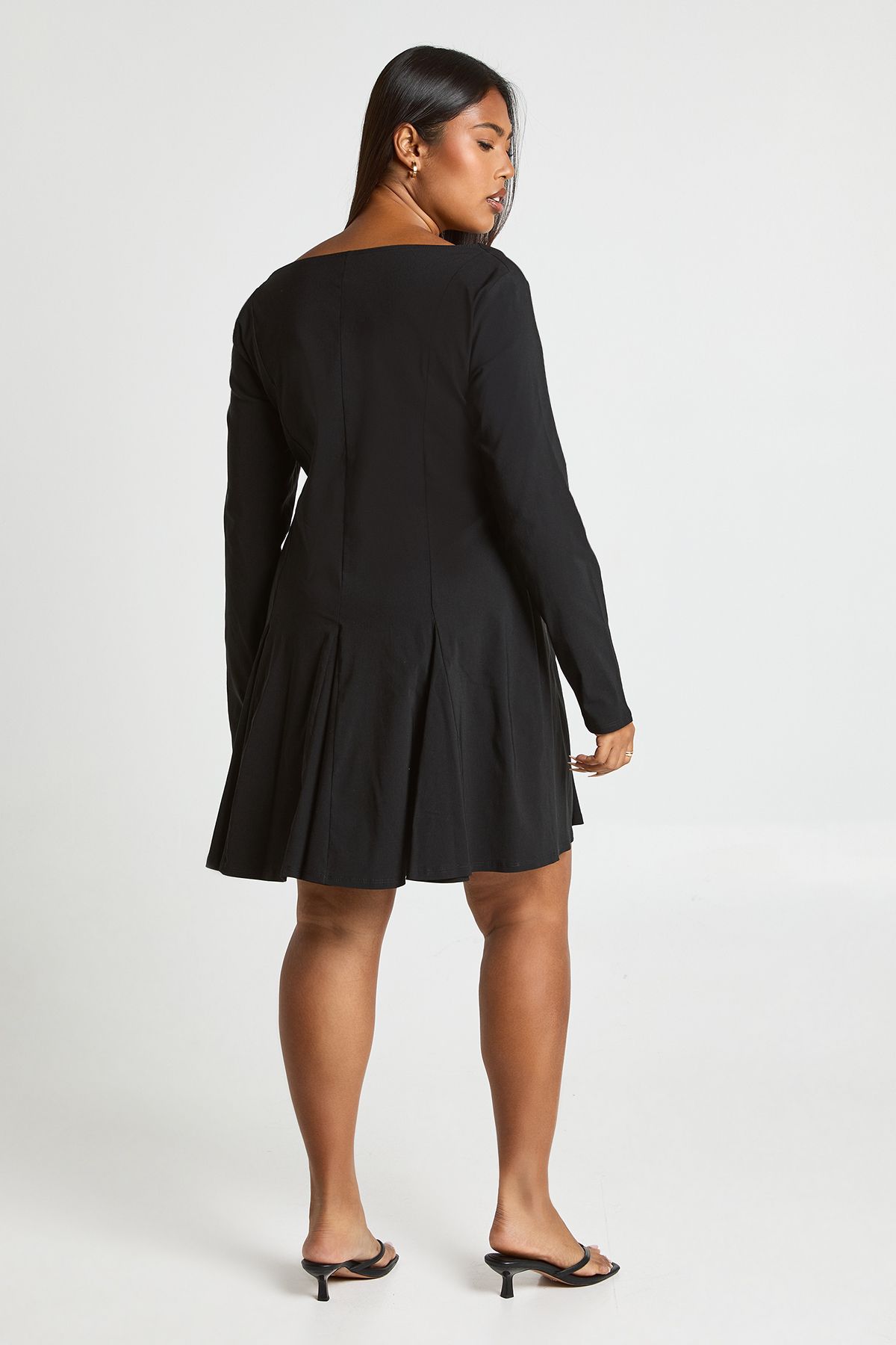 Plus Sweetheart Neckline Godet Skater Dress - Image 2