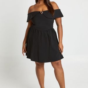 Plus Gold Trim Bardot Skater