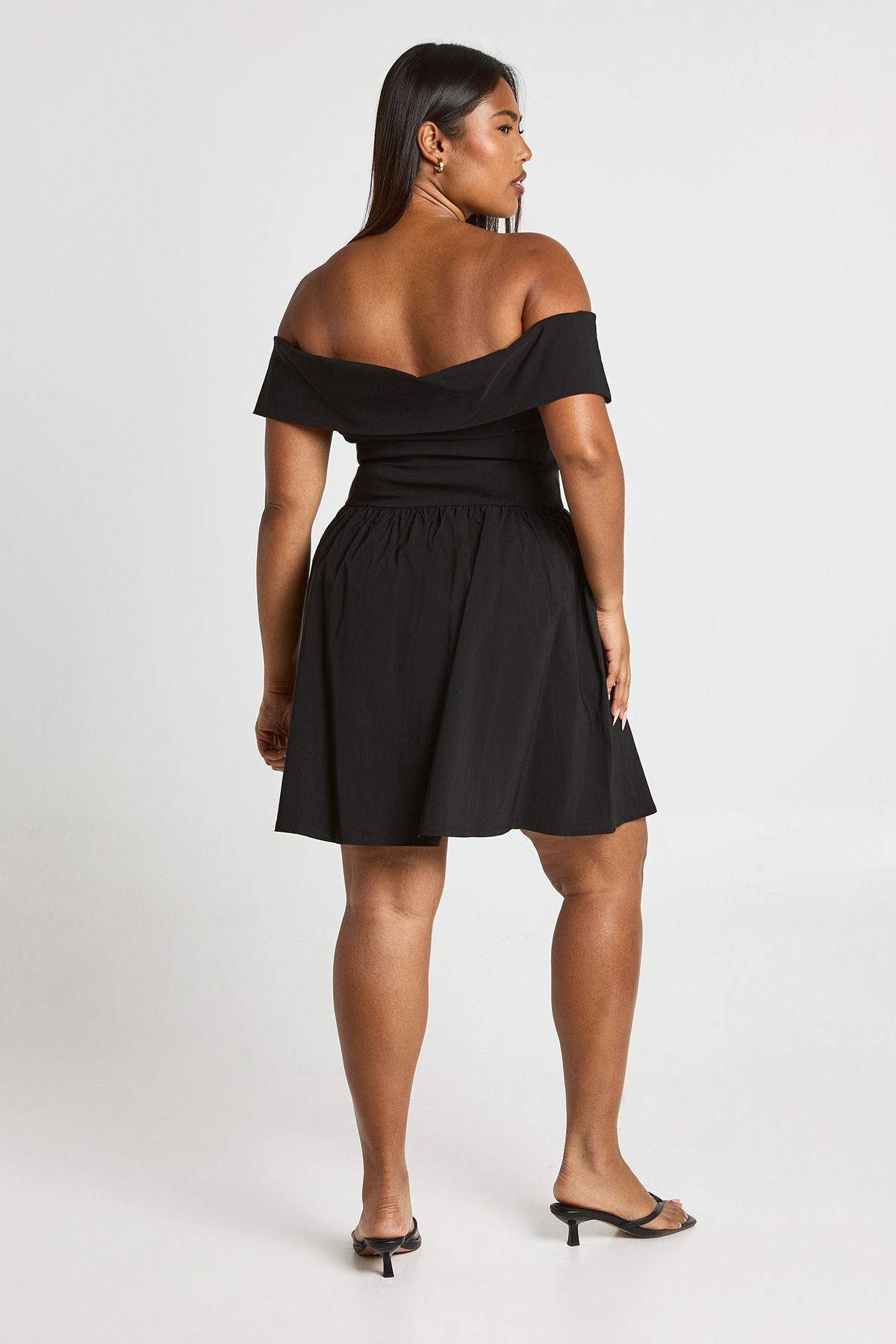 Plus Gold Trim Bardot Skater - Image 2