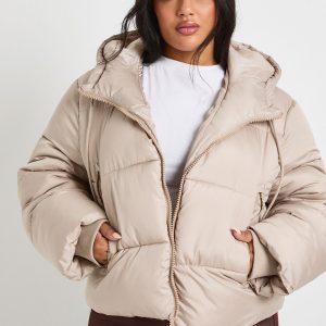 Plus Hooded Padded Puffer Jacket