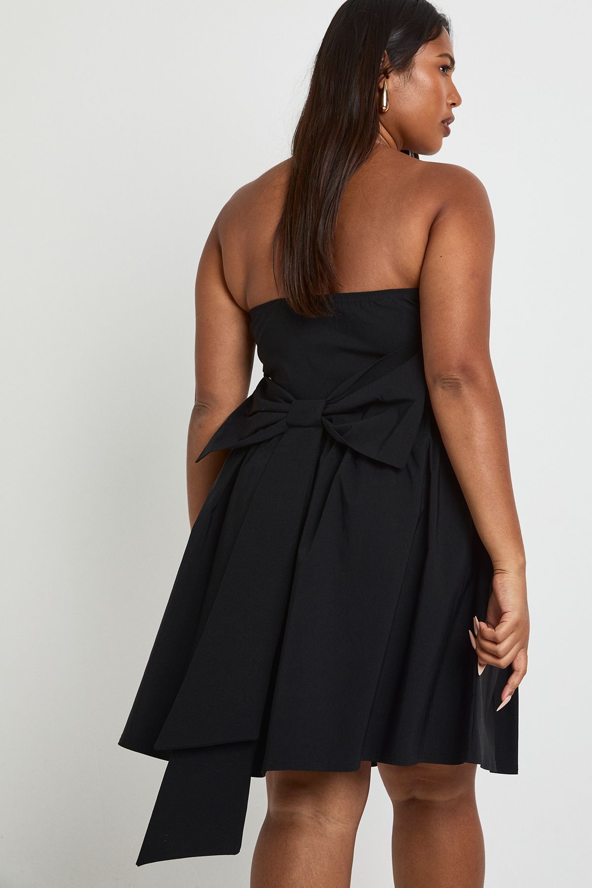 Plus Bandeau Bow Back Skater