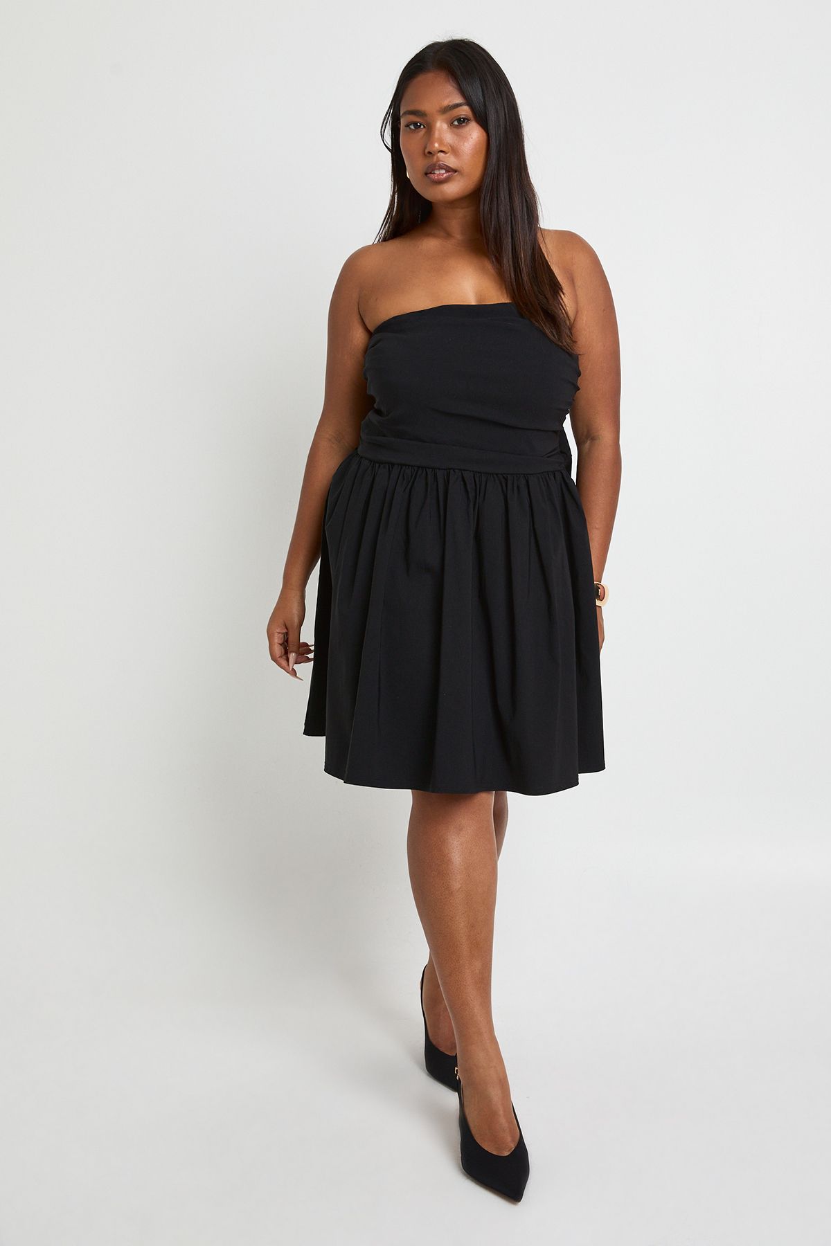 Plus Bandeau Bow Back Skater - Image 2