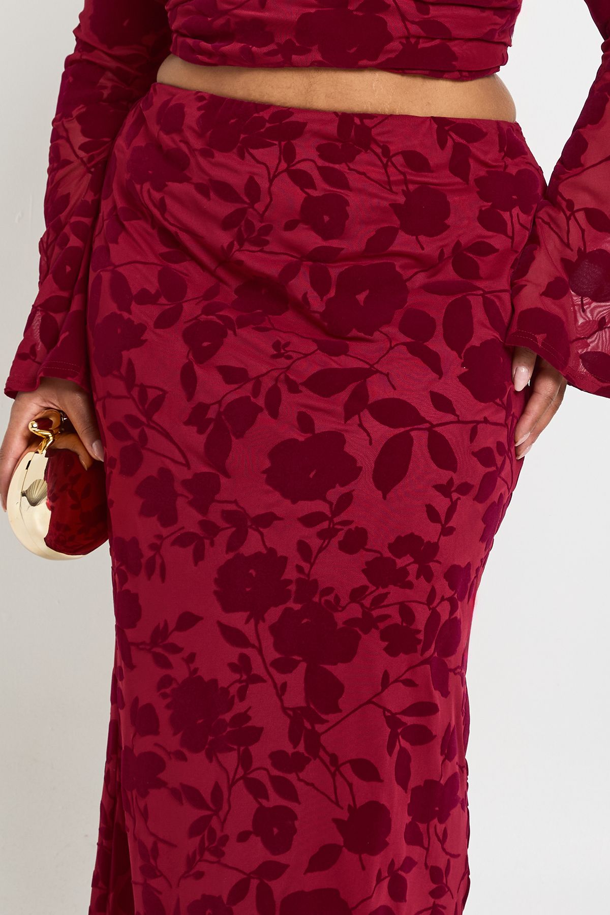 Plus Devore Maxi Skirt - Image 4