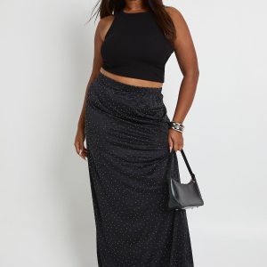 Plus Hot Fix Maxi Skirt