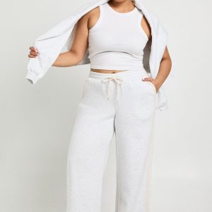 Plus Side Stripe Wide Leg Joggers