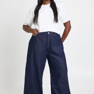 Plus High Waist Wide Leg Jean