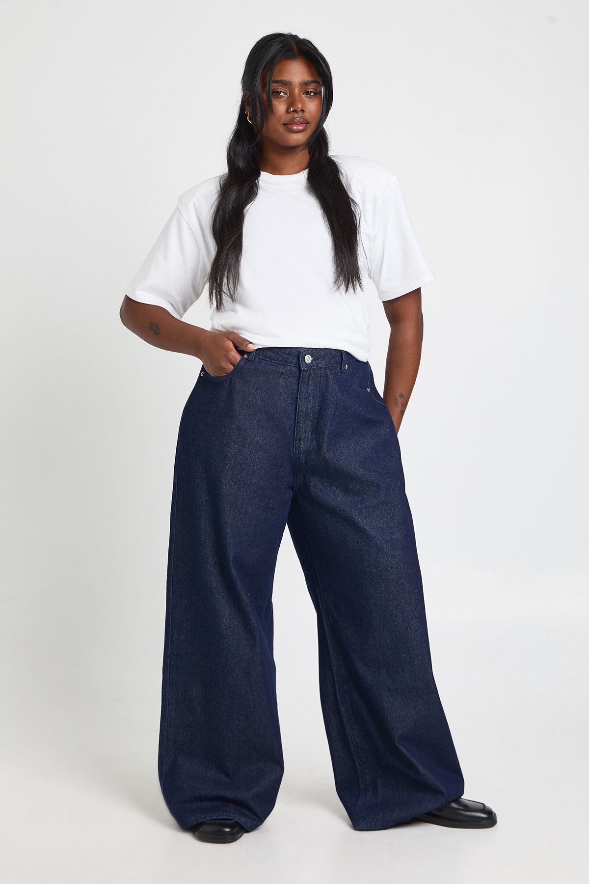 Plus High Waist Wide Leg Jean - Image 3