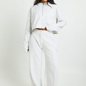 Cropped Bomber Jacket And Tailored Jogger Tracksuit