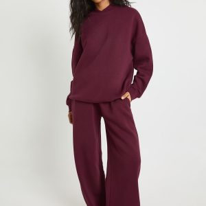 Neck Detail Sweatshirt Wide Leg Tracksuit Tracksuit