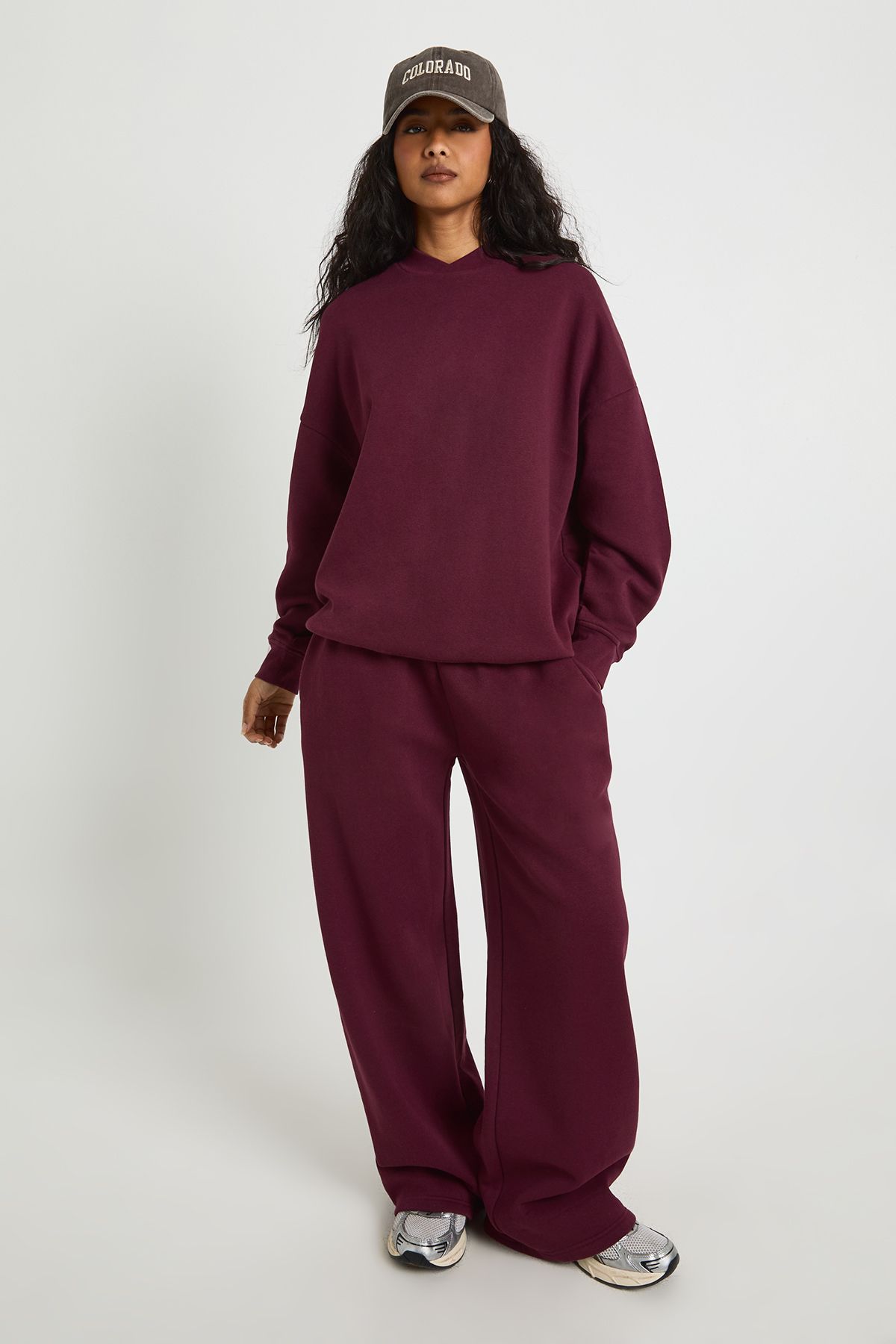 Neck Detail Sweatshirt Wide Leg Tracksuit Tracksuit - Image 3