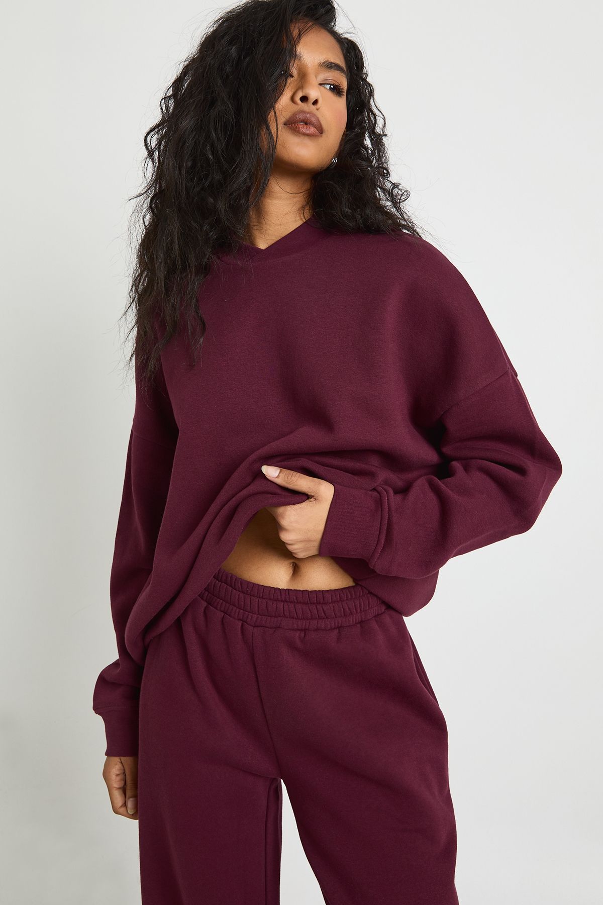 Neck Detail Sweatshirt Wide Leg Tracksuit Tracksuit - Image 4