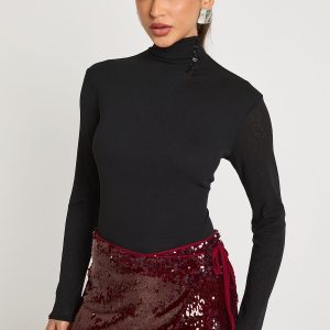 Sequin Wrap Mini Skort