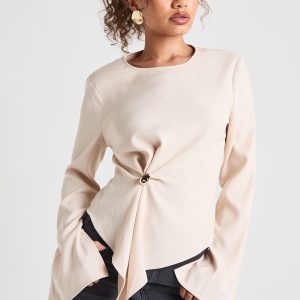 Gold Trim Long Sleeve Top
