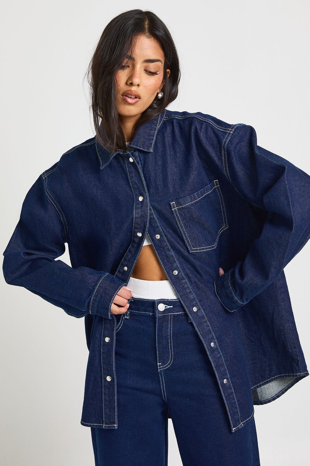Oversized Denim Shirt