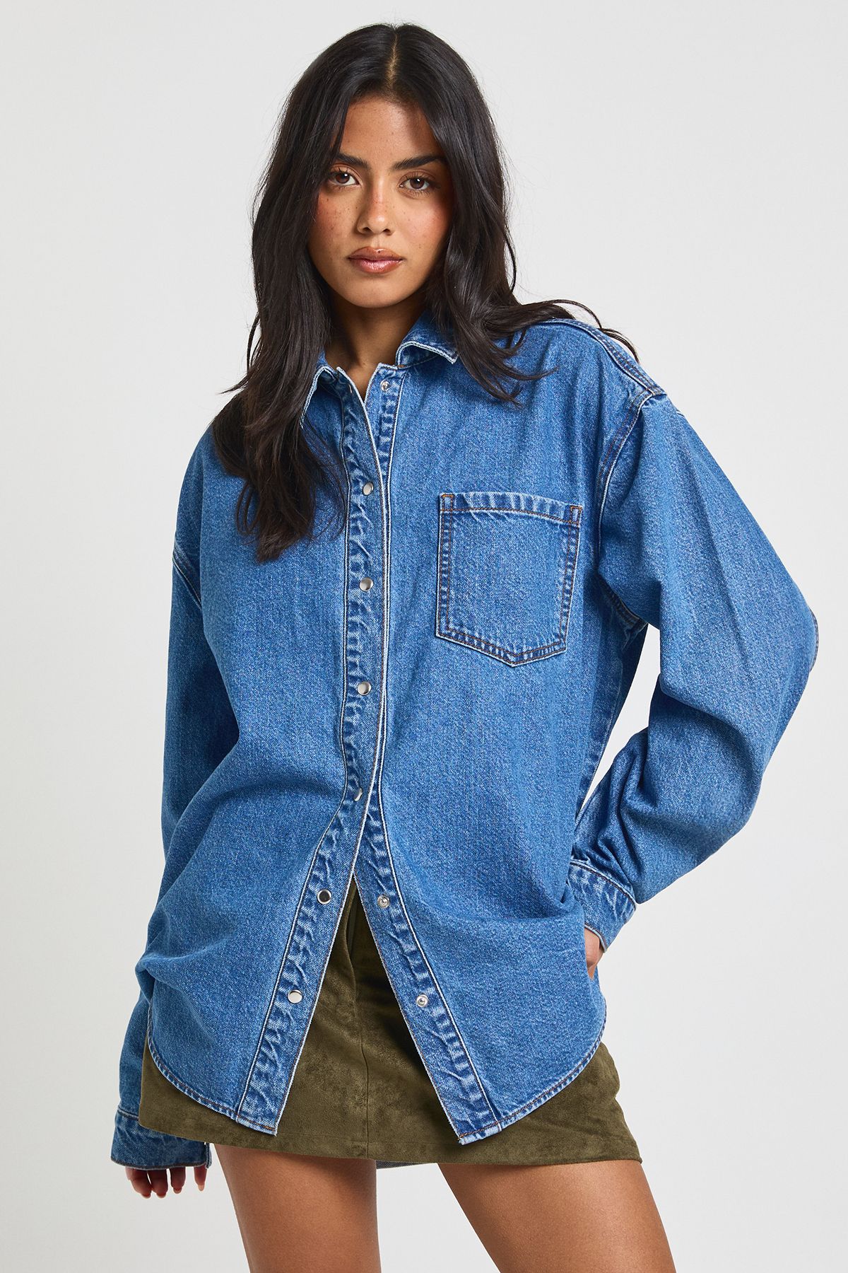 Oversized Denim Shirt