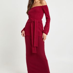 Brushed Rib Maxi Skirt