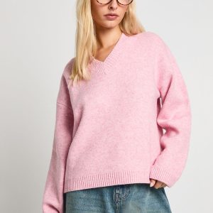 Oversized V Neck Knitted Jumper