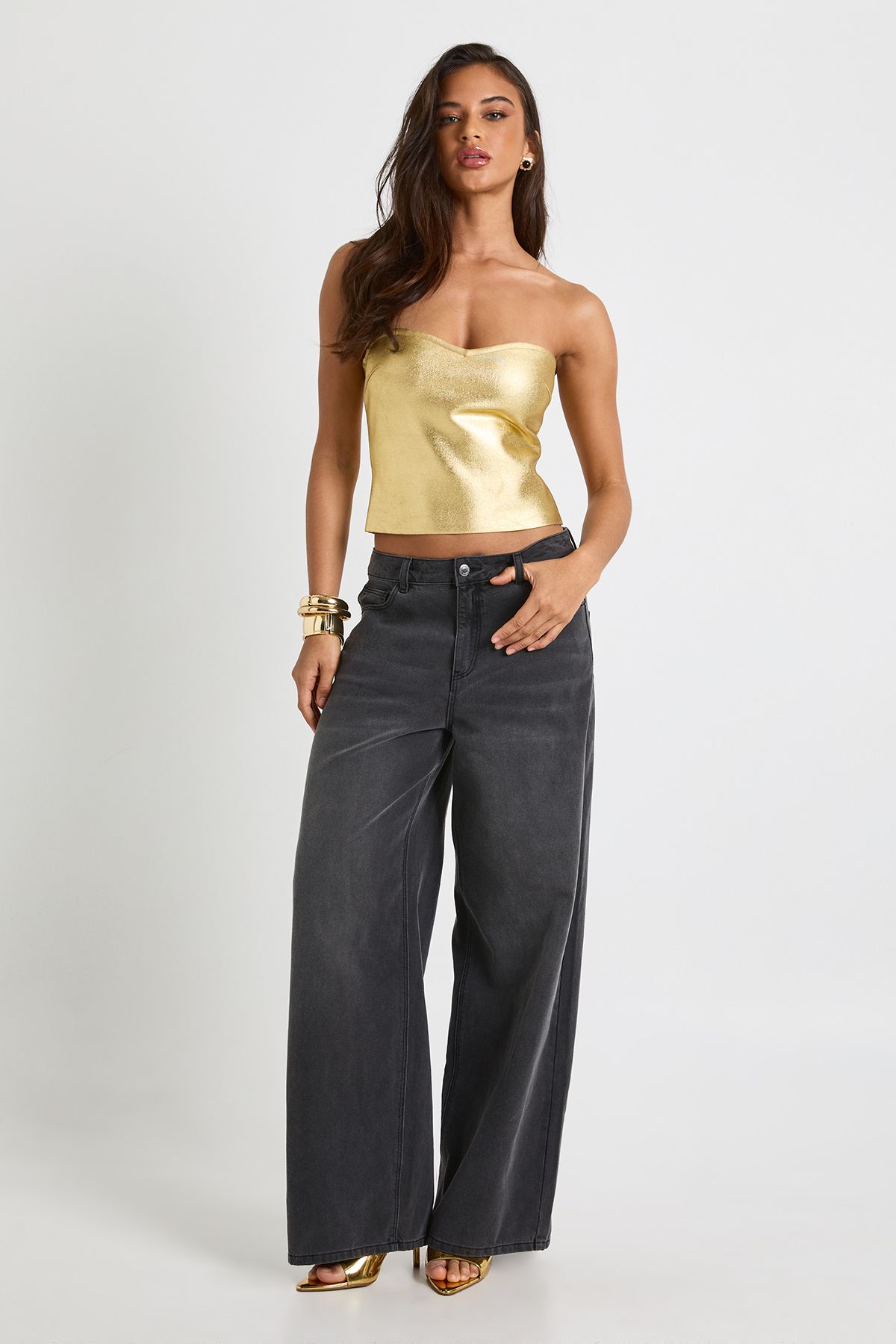Metallic Bandage Bandeau Top - Image 3