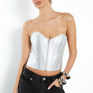 Bandage Zip Front Detail Corset