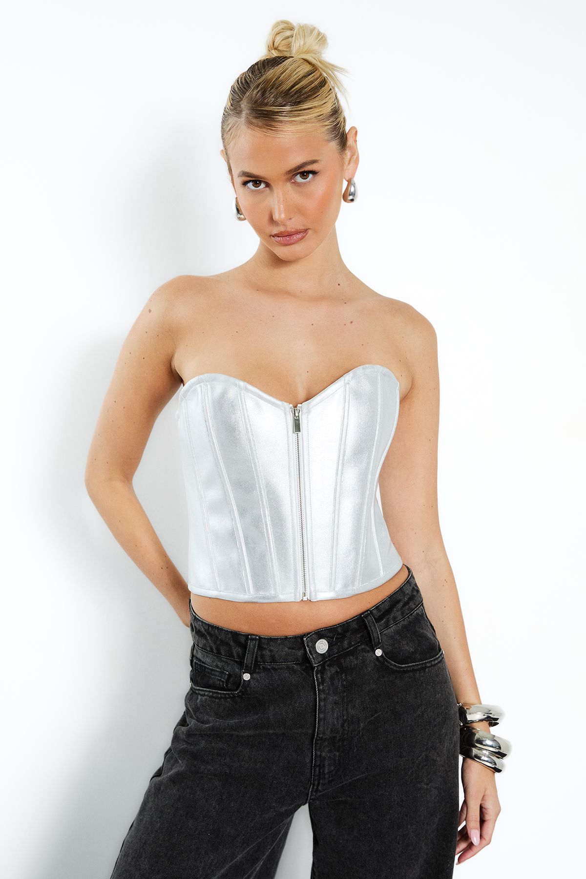 Bandage Zip Front Detail Corset - Image 5