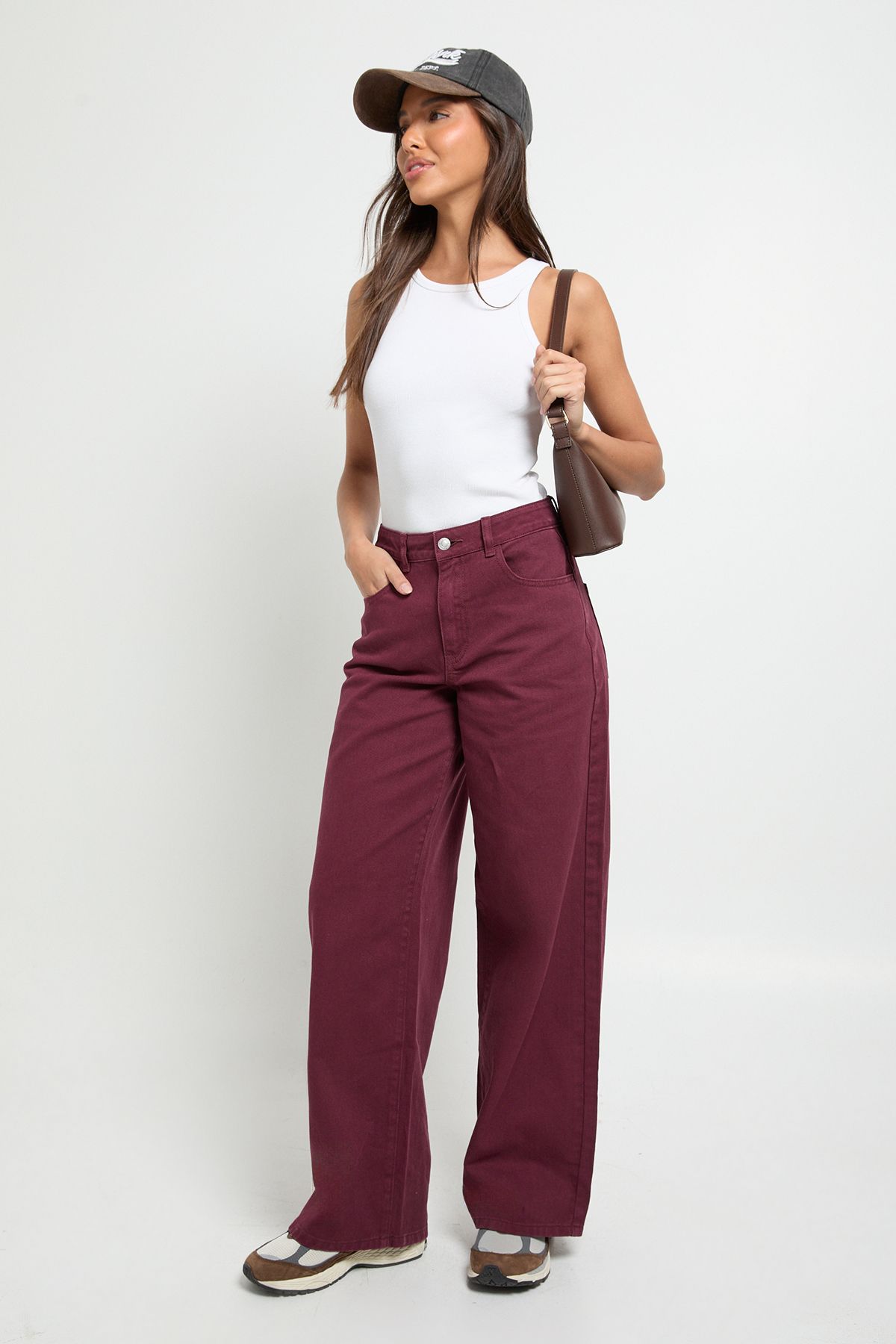 High Waisted Wide Leg Jean
