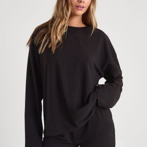 Modal Oversized Long Sleeve Top & Shorts Pyjama Set