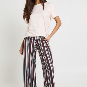 Stripe Oversized T-Shirt & Trousers Pyjama Set