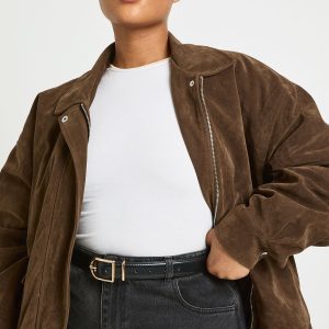 Plus Fuax Leather Gold Trim Belt
