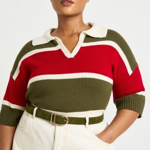 Plus Faux Suede Gold Trim Belt