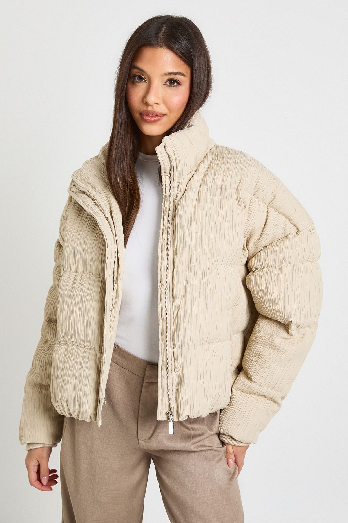 Textured Puffer Jacket - Image 3