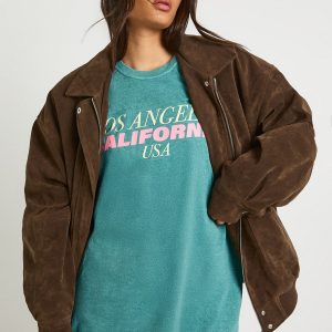 Los Angeles Calfornia USA Printed Oversized T-Shirt