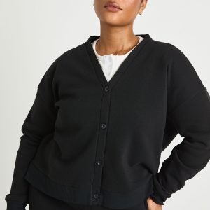Plus Button Down Oversized Cardigan