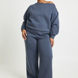 Plus Wide Leg Joggers
