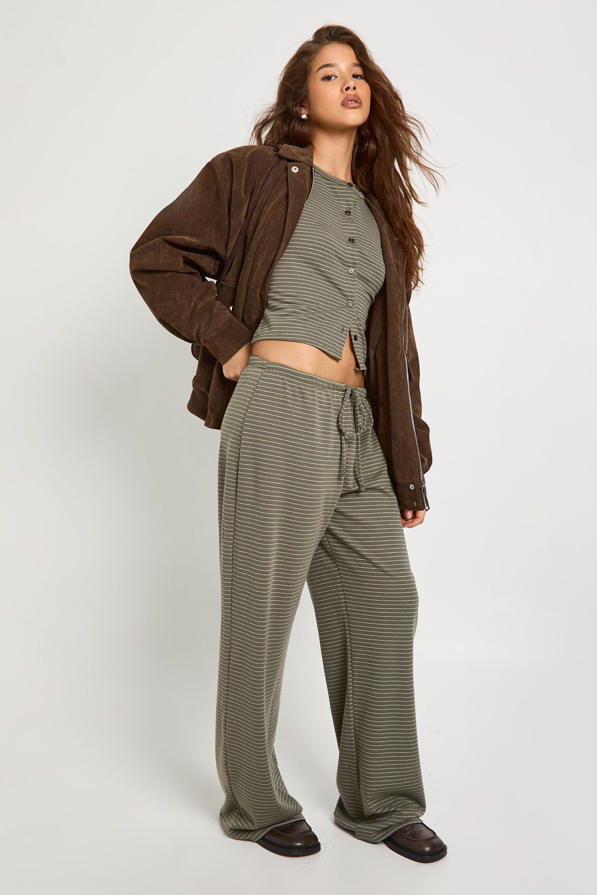 Stripe Button Through Cap Sleeve Top - Image 3