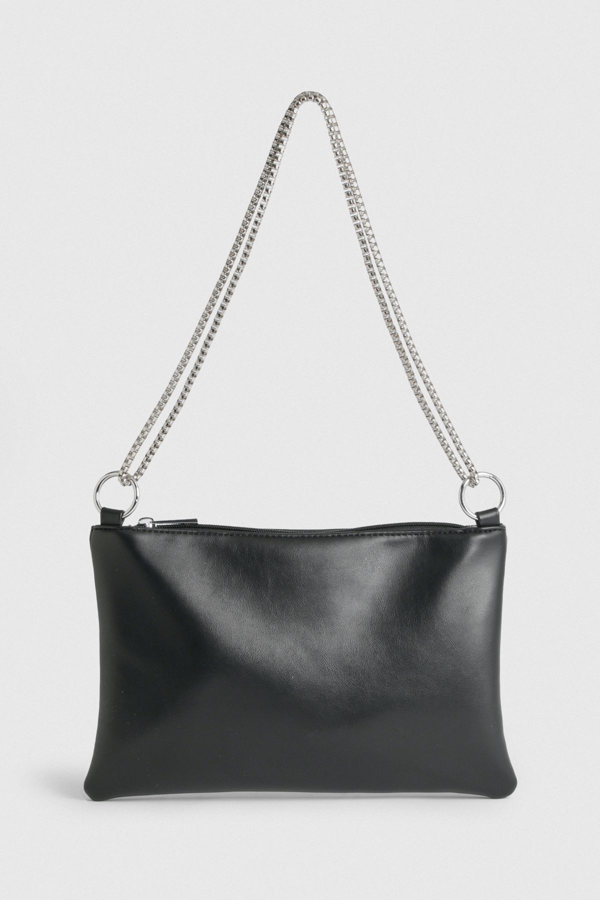 Slouchy Chain Detail Shoulder Bag - Image 2
