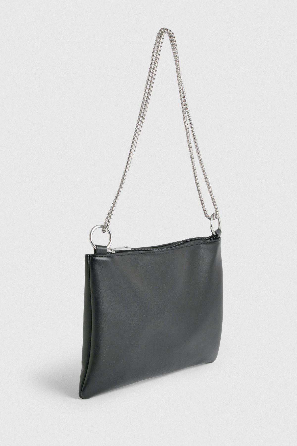 Slouchy Chain Detail Shoulder Bag - Image 3