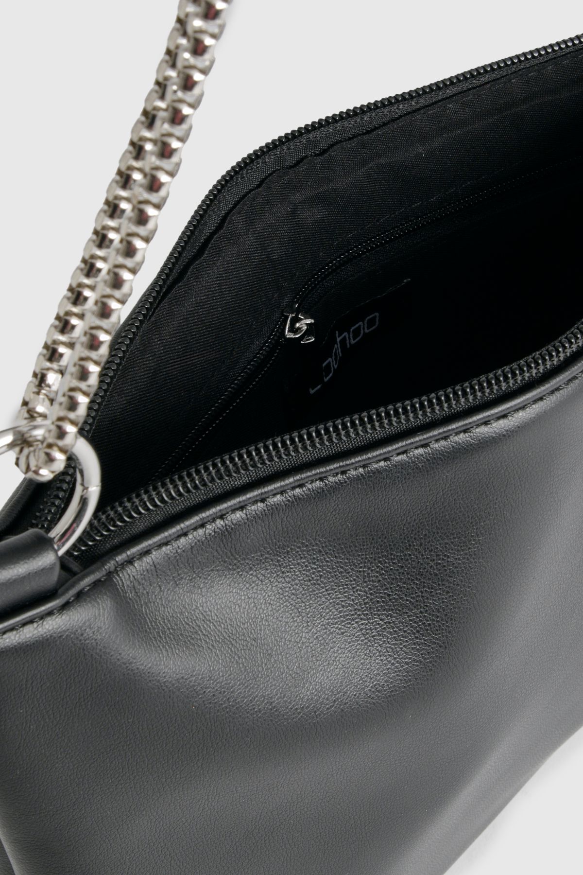 Slouchy Chain Detail Shoulder Bag - Image 4