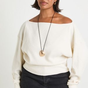 Plus Slouchy Off The Shoulder Top