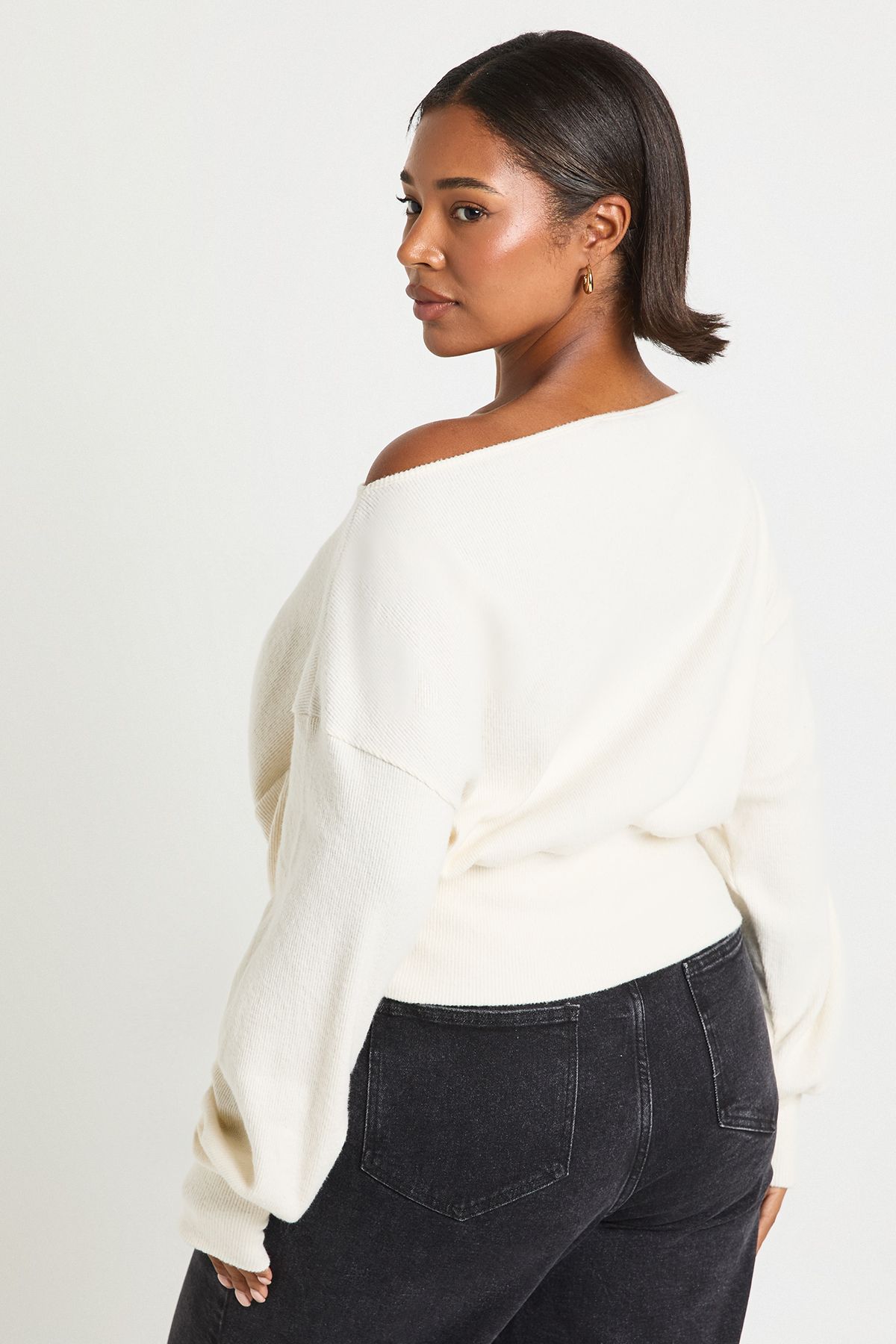 Plus Slouchy Off The Shoulder Top - Image 2