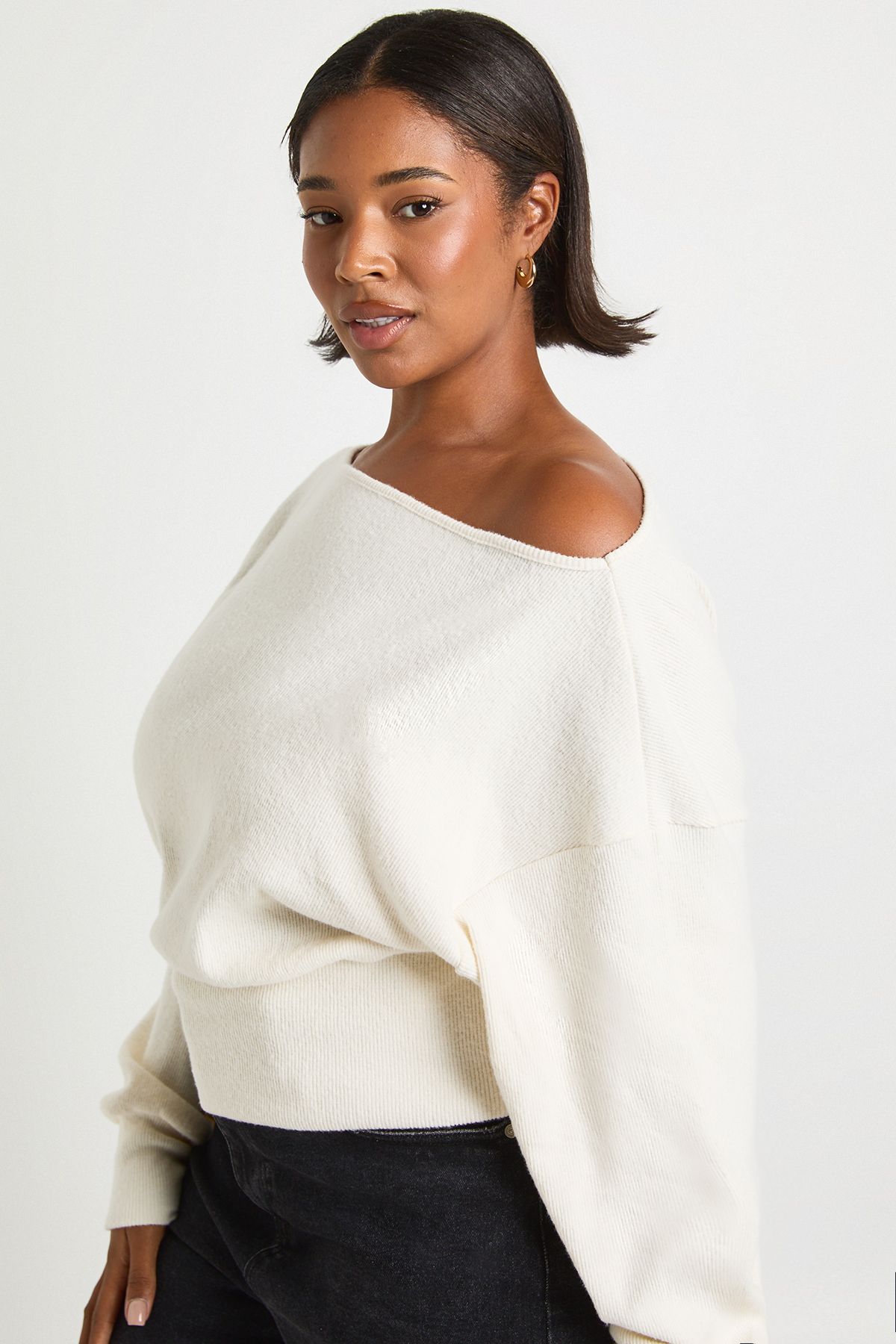 Plus Slouchy Off The Shoulder Top - Image 3