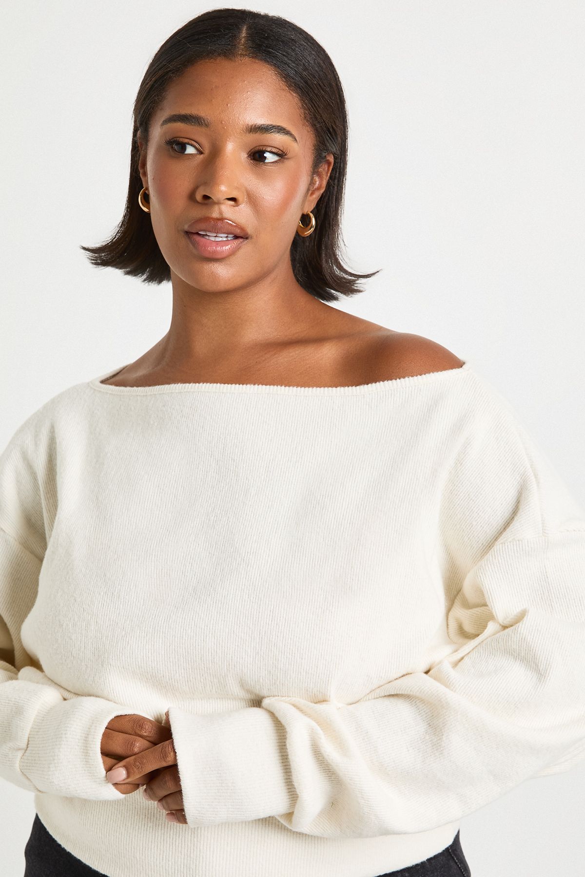 Plus Slouchy Off The Shoulder Top - Image 4