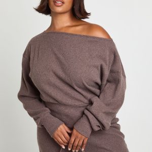 Plus Slouchy Off The Shoulder Top