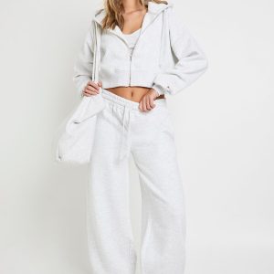 Cuffed Jogger And Zip Through Hoodie 3 Piece Tracksuit