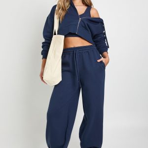Cuffed Jogger And Zip Through Hoodie 3 Piece Tracksuit