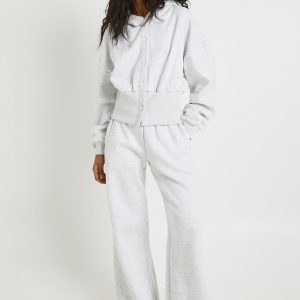 Cinched Waist Button Through Hooded Tracksuit