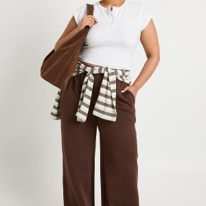 Plus Wide Leg Joggers