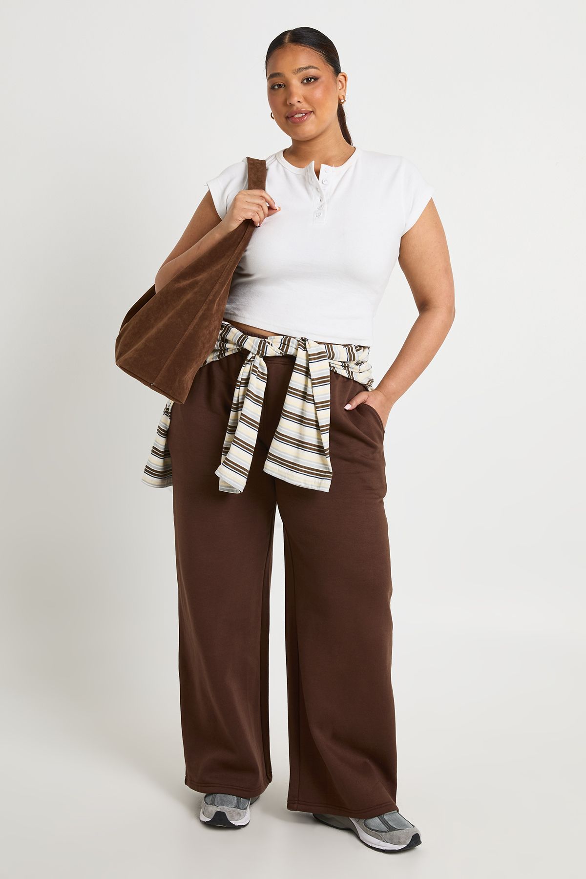 Plus Wide Leg Joggers